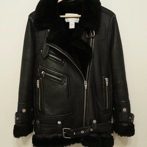 Auth.# C$1500 The Arrivals Moya Leather Jacket#